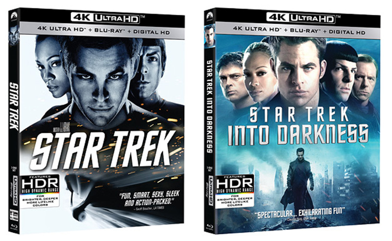 4K ULTRA HD: Star Trek (2009) og Star Trek Into Darkness (2013).