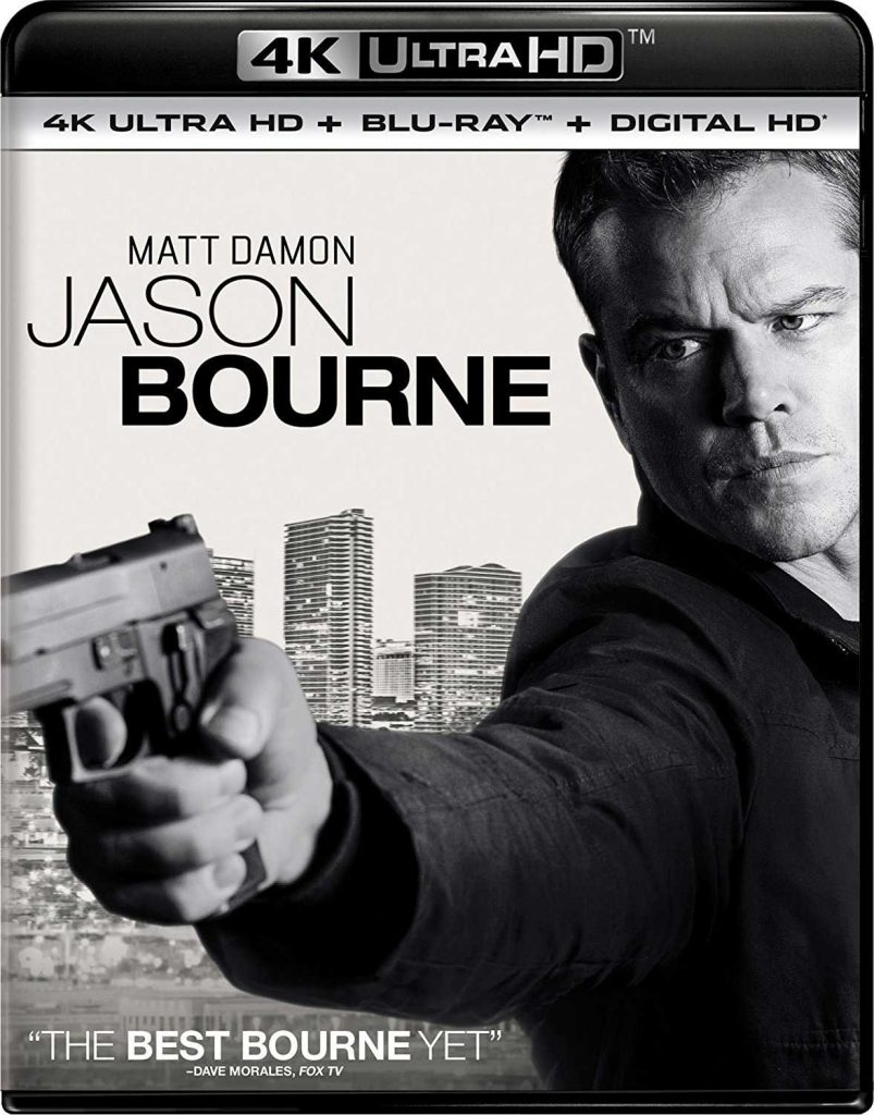 UHD-omslag: Jason Bourne (2016).